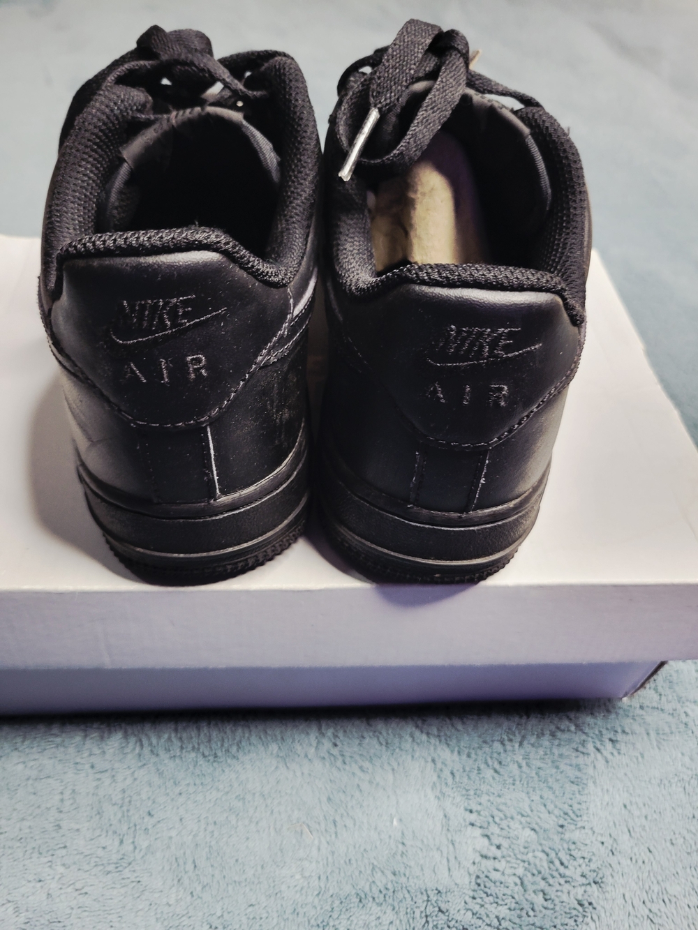 Nike Air Force 1 Low Triple Black GS (2008 Release) Size 4Y w/ OG Box - Picture 3 of 7